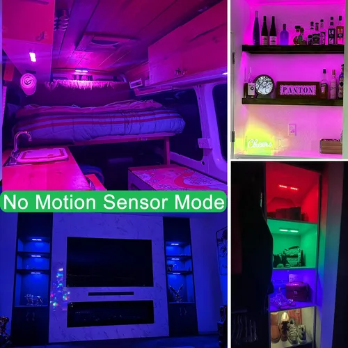 Miniatura 8 de Iluminación para debajo del gabinete, inalámbrica, recargable, funciona con pilas, luces LED regulables debajo de la encimera, barra de luces