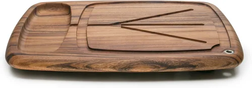 Ironwood Gourmet Kansas City - Tabla de tallar grande con canales de jugo, 22 x 15 x 2.5 pulgadas, madera de acacia