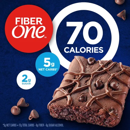 Miniatura 3 de Brownie barrita de 90 calorías, menta caramelo, mega paquete de 18 barras de fibra, 16 onzas, Fiber One