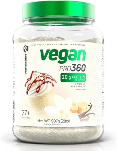 Forzagen Proteína Vegana 360 2 Libras 27 Porciones, Proteína a Base de Plantas Extraída de Quinoa, Arroz Integral y Proteína Aislada de Guisante,