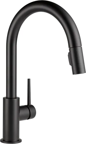 Miniatura 23 de Delta Trinsic - Grifo de cocina de oro cepillado con rociador extraíble, grifo de fregadero de cocina moderno de un solo agujero, mango único