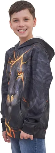 Miniatura 5 de NEWCOSPLAY Sudadera unisex con capucha y estampado digital 3D de galaxia realista para niños y niñas