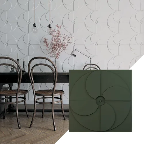 Miniatura 29 de Ekena Millwork Molino de viento EnduraWall decorativo 3D de 19 5/8 pulgadas de ancho x 19 5/8 pulgadas de alto, cobre envejecido