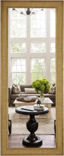 Miniatura 16 de WallBeyond Espejo de Pared de Ratán Rectangular, Espejo de Ratán de 32 X 44 Pulgadas con Marco de Madera para Decoración de Pared, Baño, Sala