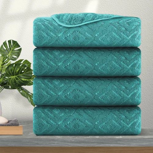 Miniatura 29 de Ferdilan - Juego de 4 toallas de baño grandes de 35 x 70 pulgadas, 600 GSM, ultra suaves y absorbentes, para silla de baño, color negro, toallas
