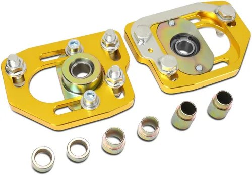 DNA MOTORING CBK-PLT-FM90-GD Placas de Camber/Caster Frontales Oro [para Ford Mustang 90-93]
