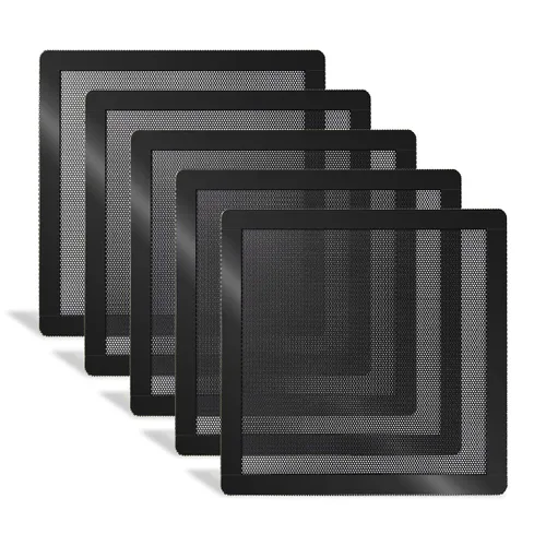 Filtro de polvo para ventilador de PC de 5.512 in, marco magnético, rejillas de ventilador de computadora, malla de polvo negro, pantalla de filtro