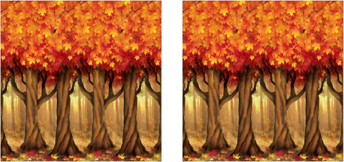 Beistle Fondos de pared de árboles de otoño, 4 x 30 pies, paquete de 2 decoraciones de cosecha de otoño, temporada de otoño, fondo de fotos,