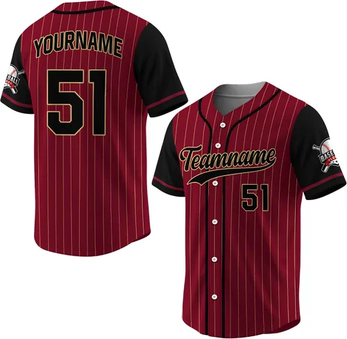 Miniatura 21 de Camiseta de béisbol a rayas personalizadas con logotipo de número de nombre para hombres, mujeres, jóvenes, niños, camiseta de uniforme