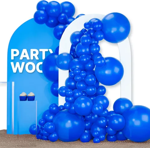 Miniatura 26 de PartyWoo Globos azul marino, 120 piezas de diferentes tamaños de 18, 12, 10, 5 pulgadas, kit de arco de globos azul oscuro guirnalda para Azul-z90