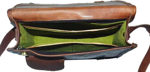 Miniatura 5 de URBAN DEZIRE Maletín pequeño de cuero genuino para hombre, bolso de mensajero para iPad Tab Tablet 11 compatible con producto de Apple