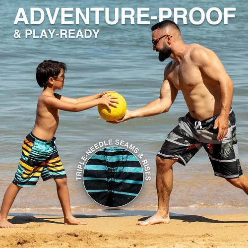 Miniatura 4 de Kanu Surf - Traje de baño para niño Echo, de secado rápido, UPF 50+
