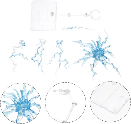 Miniatura 9 de Soporte de efectos especiales hecho a mano, soporte para figura de acción, soporte para muñeca, soporte para figuras, soporte de plástico azul