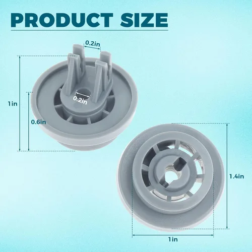 Miniatura 2 de DD66-00023A - Rodillo inferior para lavavajillas compatible con Kenmore Samsung Lavavajillas, parte inferior de repuesto 2002711, AP4342187
