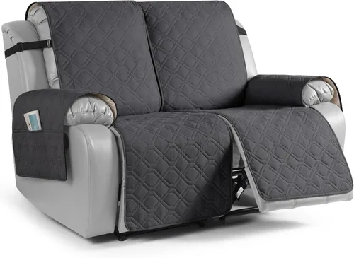 Miniatura 18 de VANSOFY Funda impermeable para sofá reclinable, lavable, funda para sofá reclinable de 1 pieza, protector de muebles con correas elásticas, bolsillo