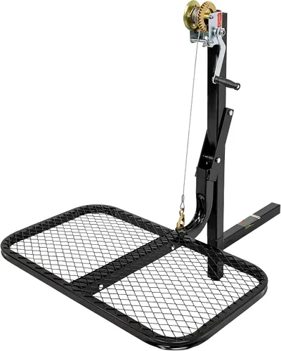 Viking Solutions SwiveLift Durazno Ligero Plegable Fácil de Usar Portátil Sistema de Elevación Montado en Enganche para Juegos Grandes