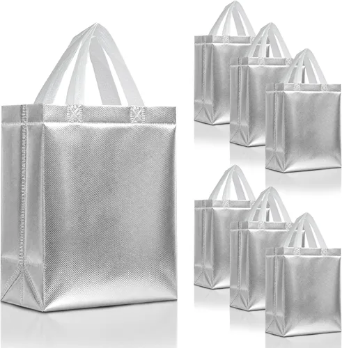 Miniatura 28 de Nush Nush Bolsas de regalo de color azul aguamarina de gran tamaño – Juego de 30 bolsas de regalo azul claro brillante con asas a granel – Bolsa