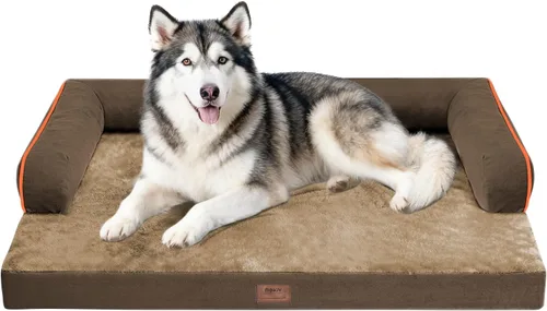 Miniatura 10 de Cama ortopédica impermeable para perros pequeños, cama para perros de tamaño mediano, cómoda cama para mascotas y gatos con lados, funda extraíble