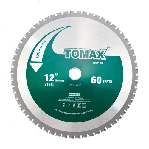 Miniatura 5 de TOMAX Hoja de sierra de acero y metal ferroso de nivel industrial de 48 dientes de 6-1/2 pulgadas con eje de 5/8 pulgadas