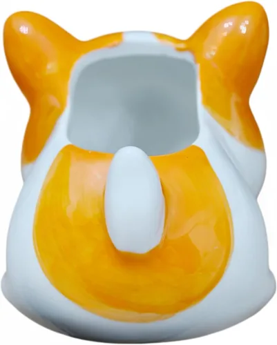 Miniatura 5 de Cuteforyou Macetas para suculentas, bonitas macetas de cerámica con forma de animal, diseño de cactus suculentas, planta no incluida (Corgi)