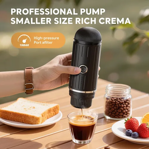Miniatura 6 de Cafetera eléctrica portátil para café molido y cápsulas NS, tecnología de calentamiento rápido con USB-C, perfecta para RV, senderismo, camping