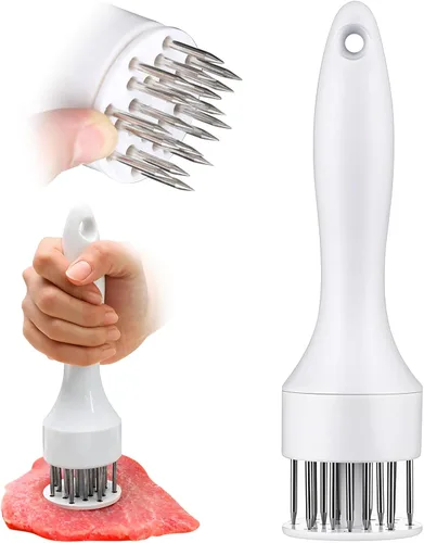 Cuchillas de aguja de acero inoxidable herramienta ablandadora de carne con utensilios de cocina ultra afilados de profesión jacquard para ablandar
