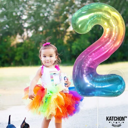 Miniatura 133 de KatchOn, Globo grande azul número 2 de 40 pulgadas Decoraciones de cumpleaños de Baby Shark para niño de 2 años Globo azul número 2 Globo