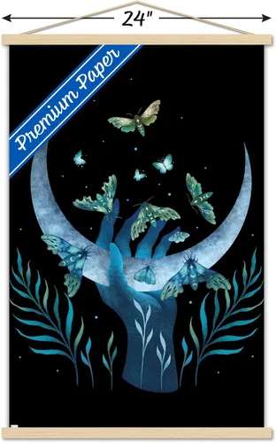 Miniatura 3 de Trends International Dibujo episódico - Póster de pared de mano de polilla con marco magnético