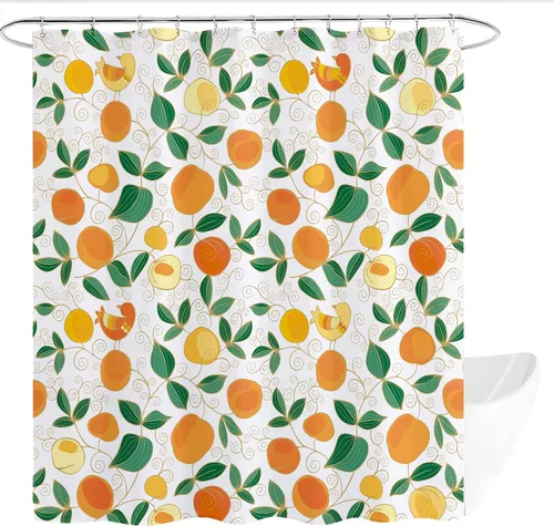 Miniatura 10 de Cortina de ducha de jardín de flores silvestres, diseño floral de prado de acuarela, 72 x 72 pulgadas, tela de poliéster, juego de cortinas de ducha
