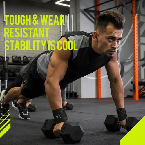Miniatura 5 de Slim Panda Wrist Wraps for Powerlifting & Weightlifting - Adjustable 18" Straps with Thumb Loops Heavy Duty Wrist Support for Deadlift, Bench