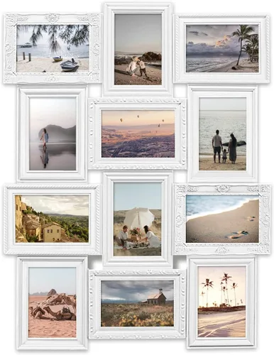 Miniatura 8 de J.M.Deco Marcos de Fotos Collage de 12 Aberturas Reunión Amigos Familia Memoria Marcos de Fotos para Decoración de Pared Marco de Fotos Selfie