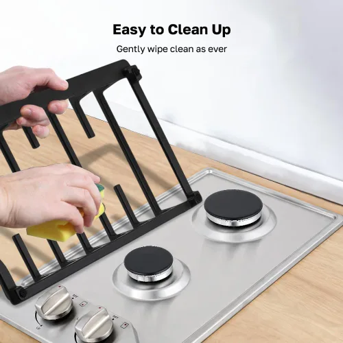 Miniatura 8 de Placa de Cocina de Gas de 12 Pulgadas, ThermoMate, Estufa de Gas Integrada de Acero Inoxidable 304 con 2 Quemadores de Alta Eficiencia Sabaf