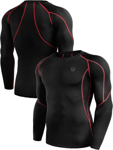Miniatura 2 de Neleus - Camisas de compresión de manga larga para hombre, para ejercitarte, correr, 3 u.