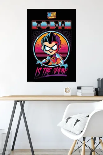 Miniatura 4 de Trends International DC Comics - Póster de pared de Teen Titans Go to The Movies-Robin, 14.725 x 22.375 pulgadas, versión enmarcada de madera