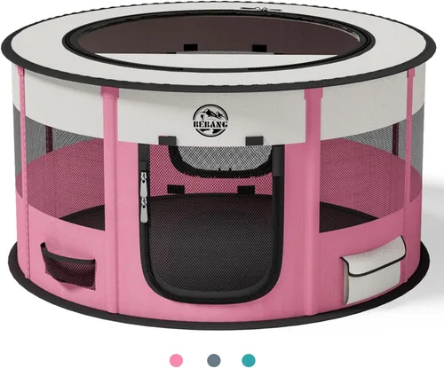 Miniatura 9 de Corralito de Juegos para Perros Corral para Cachorros Interior Jaula para Mascotas Jaula para Perros Pequeños Portátil Plegable Perrera para Gatos