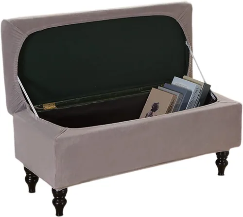 Miniatura 26 de FUANGUI Funda para Otomán Elástica de Almacenamiento Funda para Banco Otomán Impresa Plegable Banco de Almacenamiento Funda para Otomán Reposapiés