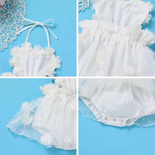 Miniatura 98 de Traje de bebé niña primer cumpleaños traje de encaje tul mameluco princesa tutú vestido de un año cumpleaños pastel Smash fotografía ropa