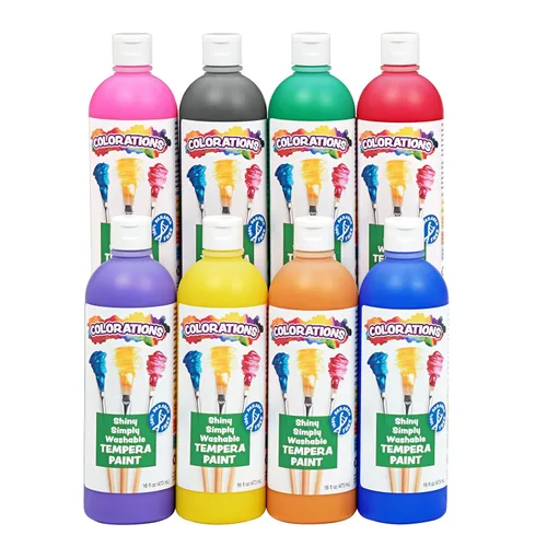 Miniatura 10 de Colorations Pintura lavable con efecto metálico, 16 onzas líquidas, negro, no tóxico, vibrante, atrevido, pintura para niños, manualidades