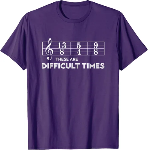 Miniatura 94 de Musician - Camiseta con texto en inglés "These are Difficult Times", talla S