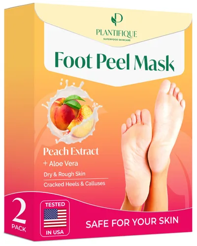 Miniatura 10 de PLANTIFIQUE Mascarilla exfoliante para pies, paquete de 2 para hombres Dermatológicamente probada, repara talones y elimina piel seca muerta