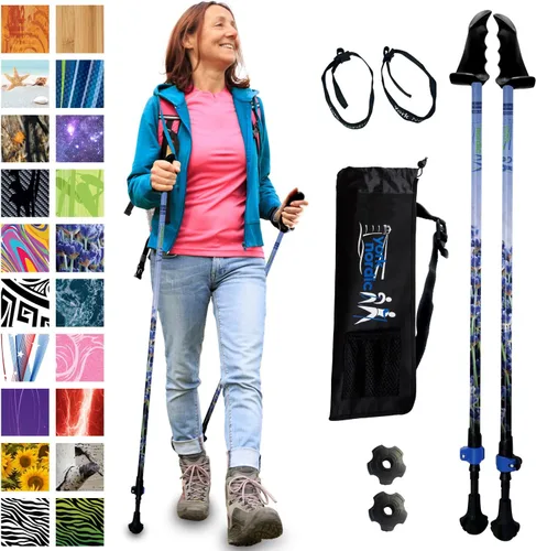 Miniatura 27 de York Nordic Motivator - Bastones de caminata para equilibrio y rehabilitación - Agarres de estabilidad patentados - Ligeros, ajustables y plegables