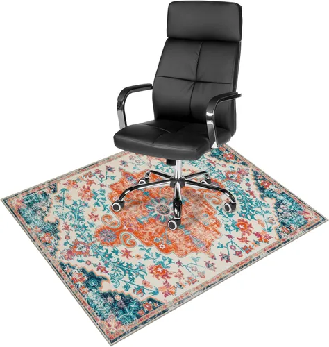 Miniatura 30 de Anidaroel Alfombrilla para silla de 48"x60" para piso de madera dura/piso de azulejos, alfombrilla de silla de escritorio para pisos duros, Rojo