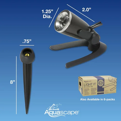 Miniatura 6 de Aquascape - Luz LED sumergible para estanque, jardín y resaltar el paisaje, Foco, Bronce