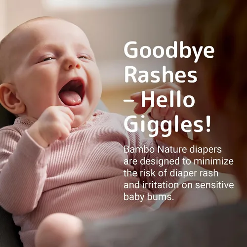 Miniatura 5 de Bambo Nature Pañales hipoalergénicos Dream Baby, pañales sostenibles con etiqueta ecológica de primera calidad, protección mejorada contra fugas