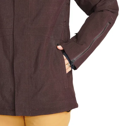 Miniatura 9 de Volcom Sherwin - Chaqueta de invierno con capucha aislada para snowboard y esquí para mujer