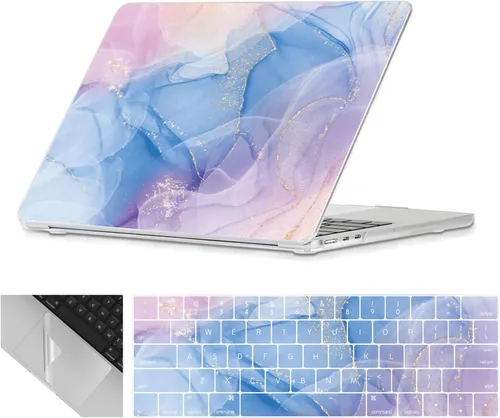Miniatura 26 de Se7enline Funda compatible con MacBook Air de 15 pulgadas M4 M3 M2 2025 2024 2023 de 15.3 pulgadas con MacBook Air A2941/A3114/A3241 funda rígida