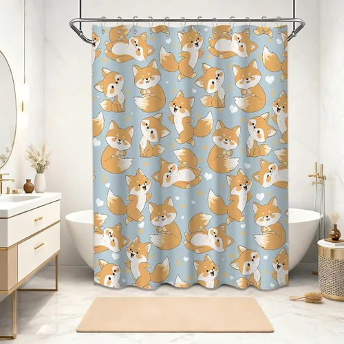Miniatura 10 de Cortina de ducha floral para primavera y verano, flores silvestres, flores y mariposas, decoración de baño, tela impermeable con ganchos, 70