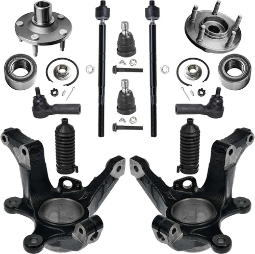 Miniatura 89 de Detroit Axle - Conjunto de manguetas de dirección delanteras de 2 piezas para Hyundai Accent 06-11, 2 manguetas de dirección y conjunto de buje