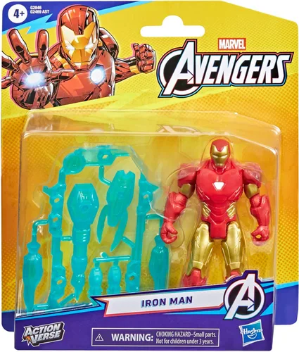 Miniatura 2 de AVENGERS Marvel ActionVerse Iron Man Figura de acción y accesorios, juguetes y figuras de superhéroes de 4.5 pulgadas (4.5 in) para niños, a partir