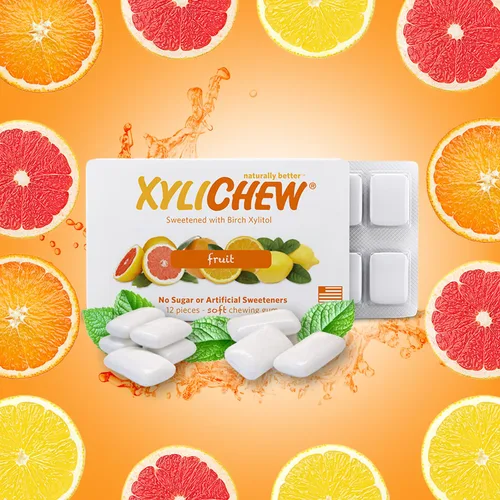 Miniatura 2 de Xylichew - Botes de goma de mascar 100% xilitol, sin OMG, gluten, aspartame y goma sin azúcar, cuidado bucal natural, alivia el mal aliento